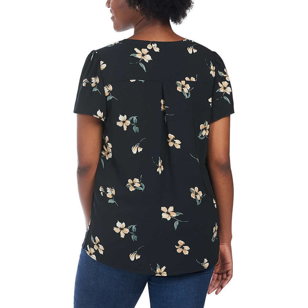 New Hilary Radley V-Neck Flutter Sleeves Lightweight Floral Print Blouse Top - Picture 3 of 6